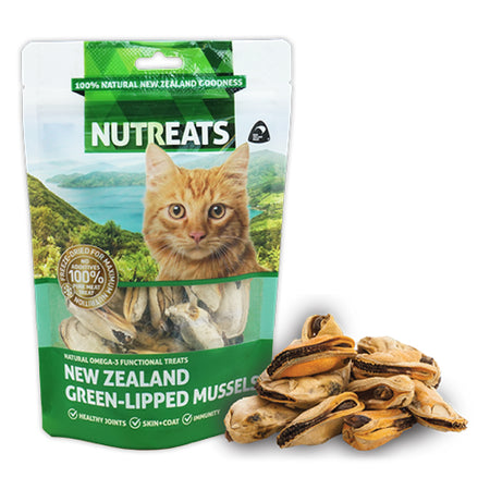 NUTREATS GREEN LIPPED MUSSELS for Cats - 100% Natural Cat Treats | 50G