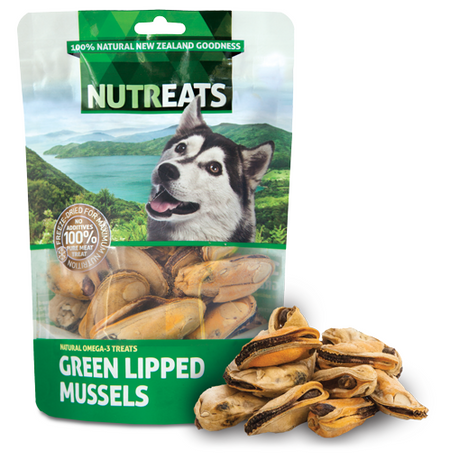 NUTREATS GREEN LIPPED MUSSELS for Dogs - 100% Natural Dog Treats | 50G