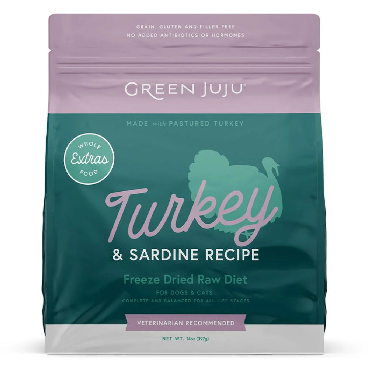 Extras Turkey & Sardine Recipe 14oz<br><span style="color: #D47E26;">complete & balanced</span>