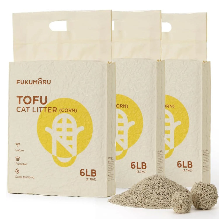 Tofu Cat Litter with Corn 6L<br><span style="color: #D47E26;">bundle of 3</span>