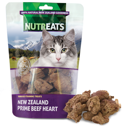NUTREATS NEW ZEALAND PRIME BEEF HEART for Cats - 100% Natural Cat Treats | 50G