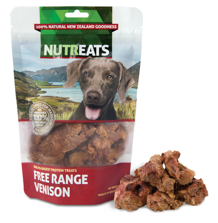 NUTREATS FREE RANGE VENISON for Dogs - 100% Natural Dog Treats | 50G