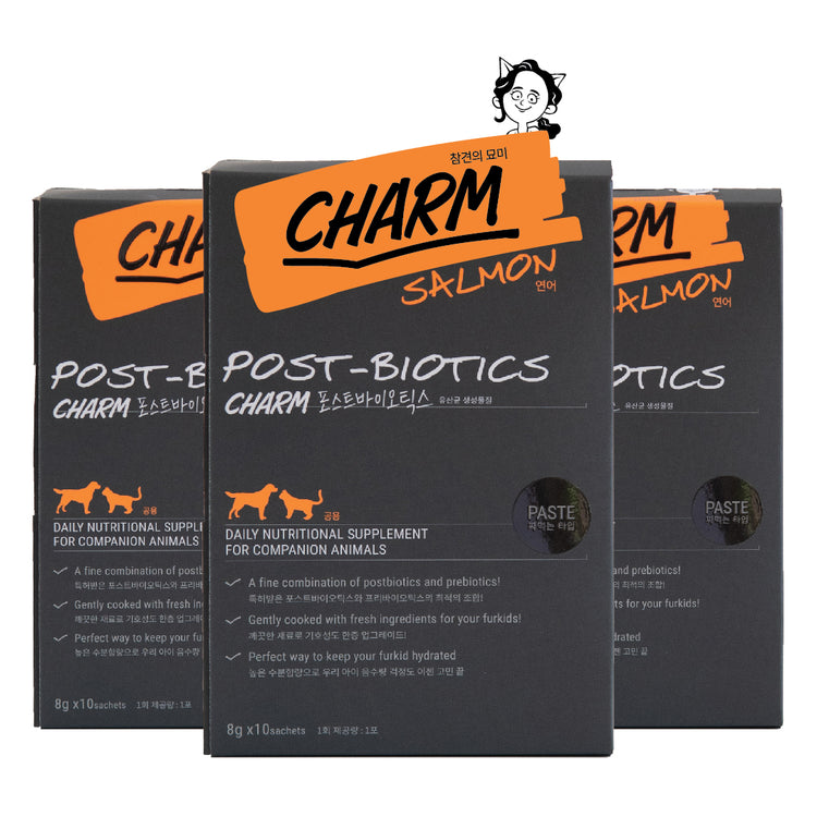 CHARM Postbiotics by PEPPYTAIL Salmon for Dogs and Cats - Dietary Supplement - 30 Days Bundle